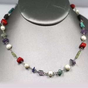 Silpada 925 Multi-Stone Multi-Color Necklace N1033
